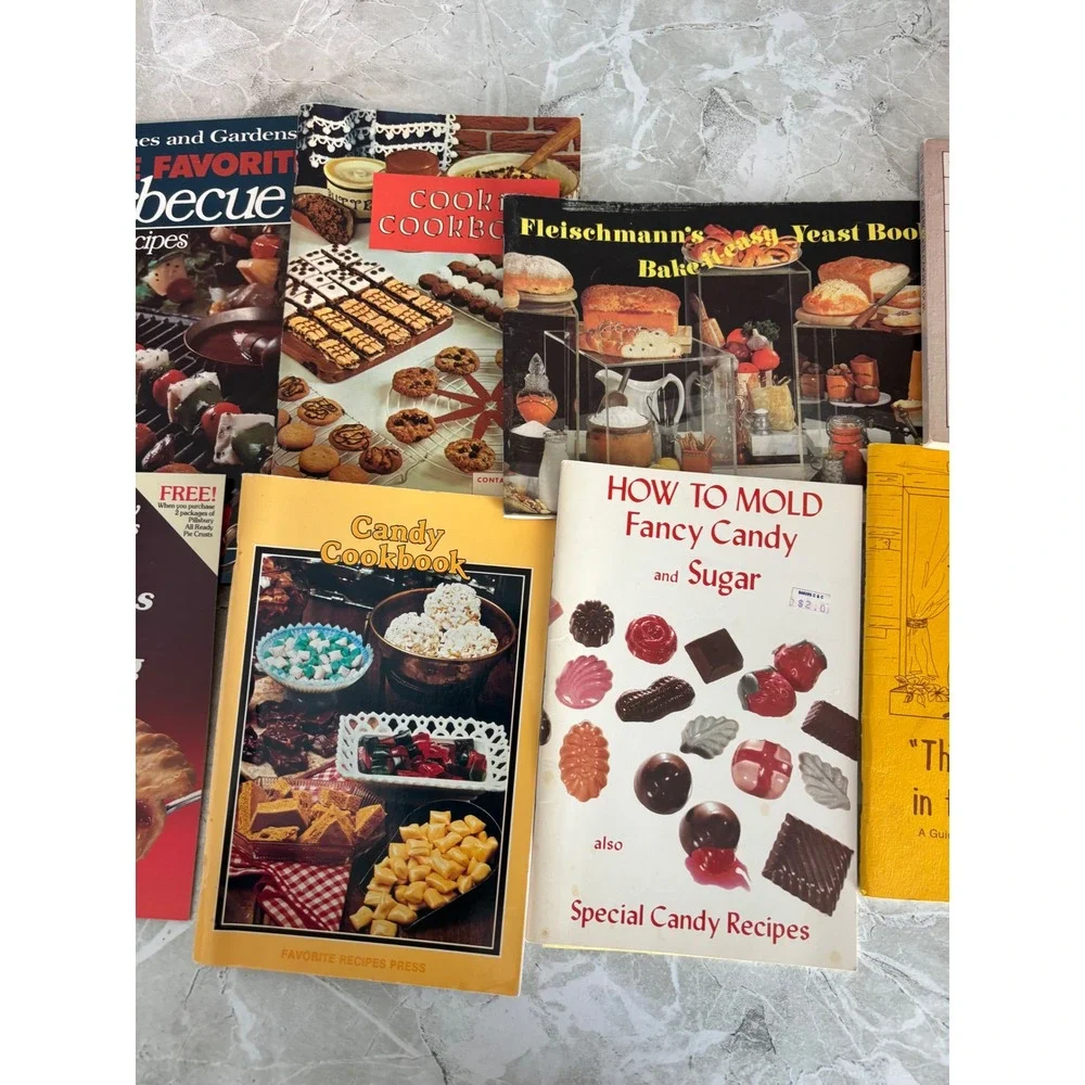 Vintage Cookbook Lot of 12 Hershey's Better Homes Gardens Pillsbury Candy Baking